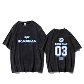 Karma Album Logo Number Print Washed T-shirt