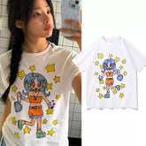 Minji Niche Cartoon Short-sleeved T-shirt