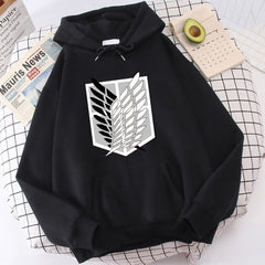 Unisex Friends Graphic Loose Black Hoodie