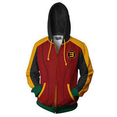 Robin 3D Printed Zipper Cosplay Hoodie