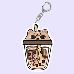 Kpop Bubble Tea Keychain Pendant