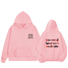 KPOP Letter Printed Pullover Hoodie