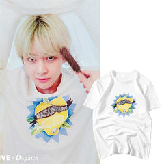 KPOP Loose Letter Half-sleeved T-shirt
