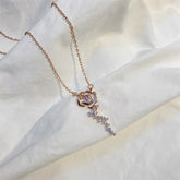 Luxury Rose Pendant Necklace