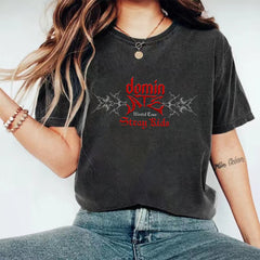 KPOP Logo Washed Short-sleeved T-shirt