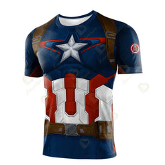 Superhero Cosplay Digital Print Short Sleeve Shirt