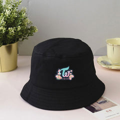 KPOP Flower Logo Print Bucket Hat