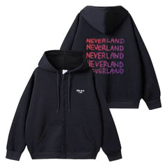We are idle NEVERLAND Print Zipper Hoodie