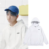 Unisex Cotton Letter-printed Pullover Hoodie