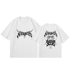 Kpop Logo Print Short Sleeve T-shirt