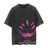 Vintage Retro Anime Printed Washed T-shirt