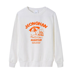 Kpop Graphic Printed Round Neck Sweatshirt