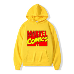 Unisex Casual Comic Logo Printed Loose Hoodie