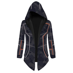 Unisex Casual Comic 3d Print Mid Length Trench Coat