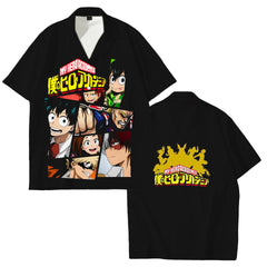 Men's Anime Digital Print COS Collar Shirt