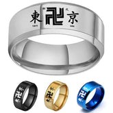 Stainless Steel Laser Letter Ring