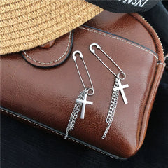 Lee Know Cross Pin Stud Earrings