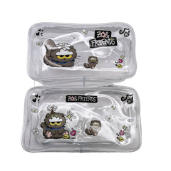 GD Cat Transparent Pencil Case Cosmetic Bag