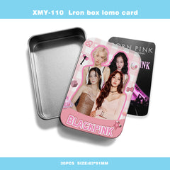 KPOP Photo Card 30PCS Storage Iron Box Set