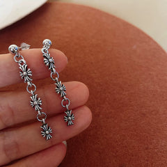 Retro Martin Cross Fringed Stud Earrings