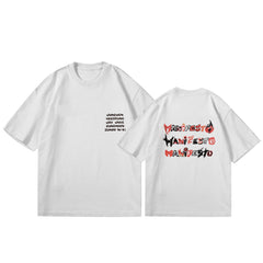 Trendy Maifesto Letter Summer T-shirt