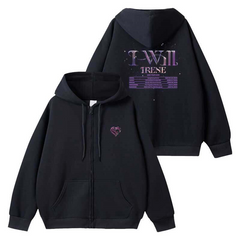 IRENE I WILL Zipper Hoodie Top