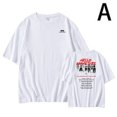 Women's KPOP HELLO MONSTERS Short-sleeved T-shirt
