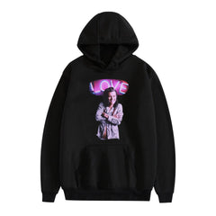 Women's Print Long-sleeved Pullover Pocket Hoodie