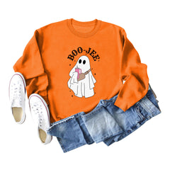 Versatile Boo Jee Fun Print Crew Neck Sweatshirt
