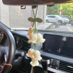 Lily Of The Valley Crochet Car Charm