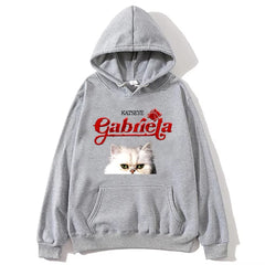 Kpop Casual Gabriela Cat Graphic Hoodie