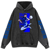 Retro Anime Washed Cotton Loose Hoodie