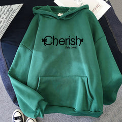 Vintage ILLIT Cherish Graphic Printed Hoodie