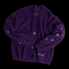 Women's Taylor Purple Loose Knitted Cardigan Sweater
