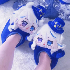 FURINA XIAO HUTAO Cosplay Plush Doll Cotton Slippers