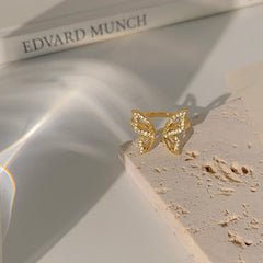 Mother of Pearls Butterfly Ring