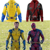 Unisex Deadpool and Wolverine 3D Print Cosplay Hoodie