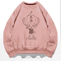 Casual Chopper Pattern Crew Neck Sweatshirt