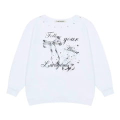 JUUN Same Printed Asymmetric Off-shoulder Sweatshirt