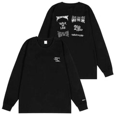 KPOP WalkTheLine Cotton Long Sleeve T-Shirt