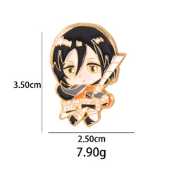 Mikasa Levi Anime Brooch Badge