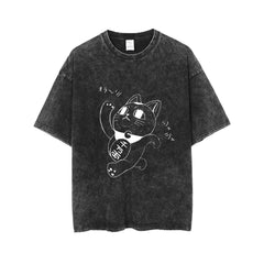 Casual Washed Anime Retro T-Shirt
