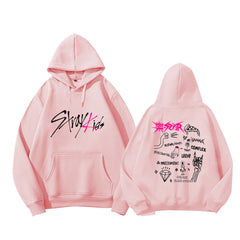 Unisex Kpop Logo Printed Loose Hoodie
