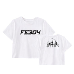Fe3O4 Logo Printed Cotton Short-sleeved T-shirt