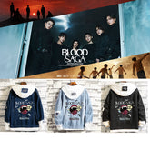 EN- BLOOD SAGA Graphic Printed Denim Jacket