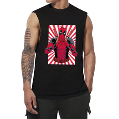 Men's Wolverine Deadpool Round Neck Sleeveless Vest