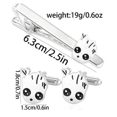 Stylish Comics Cufflink Tie Clip 3 Piece Set