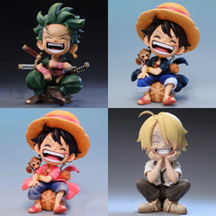 Sitting Luffy Zoro Sanji Figure Doll