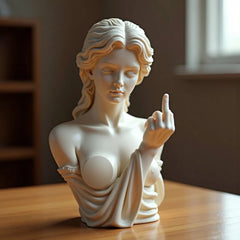 Vienna Muse Statue Middle Finger Ornament