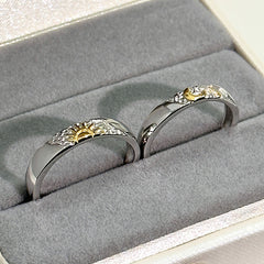Chic Sun Moon Couple Ring
